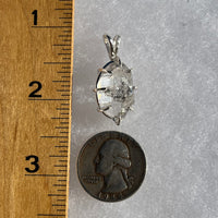 Herkimer Diamond Pendant Sterling Silver Large-Moldavite Life