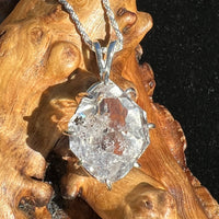 Herkimer Diamond Pendant Sterling Silver Large-Moldavite Life