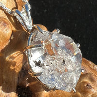 Herkimer Diamond Pendant Sterling Silver Large-Moldavite Life