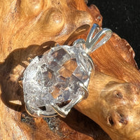 Herkimer Diamond Pendant Sterling Silver Large-Moldavite Life