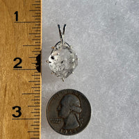 Herkimer Diamond Pendant Sterling Silver Large-Moldavite Life