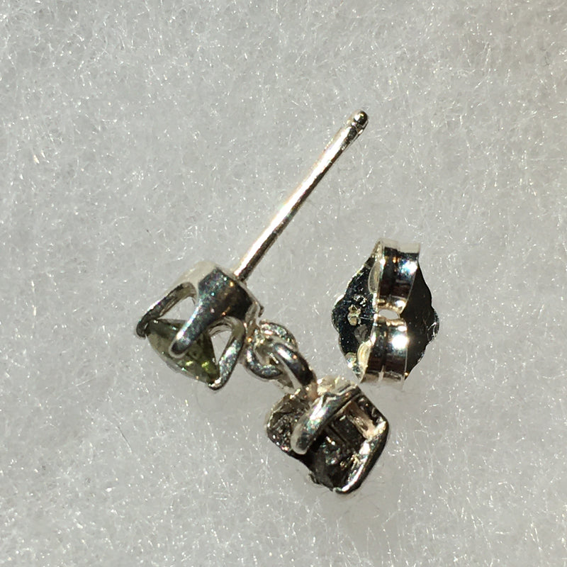 Custom Moldavite & Meteorite Earring-Moldavite Life