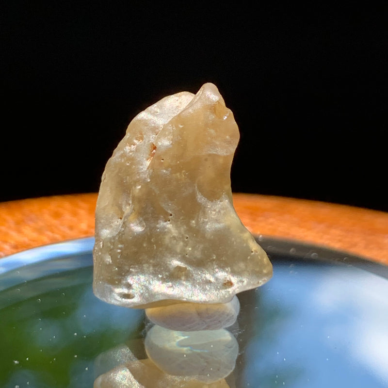 sun shines on the libyan desert glass on display