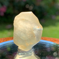 light shines through the libyan desert glass on display