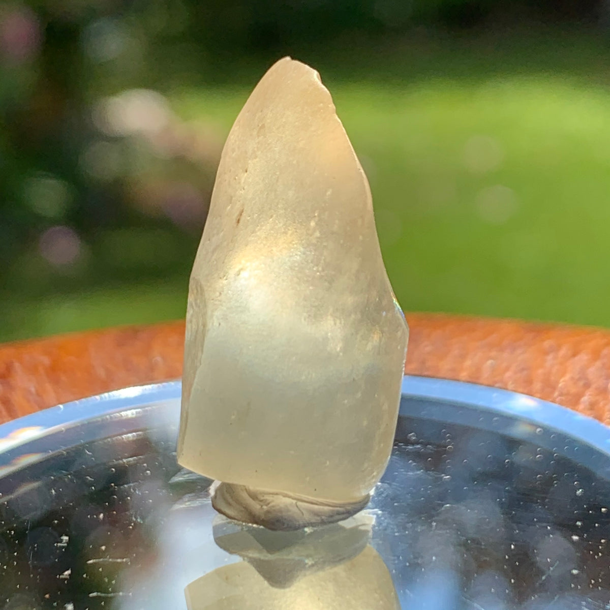 sun shines on the libyan desert glass on display