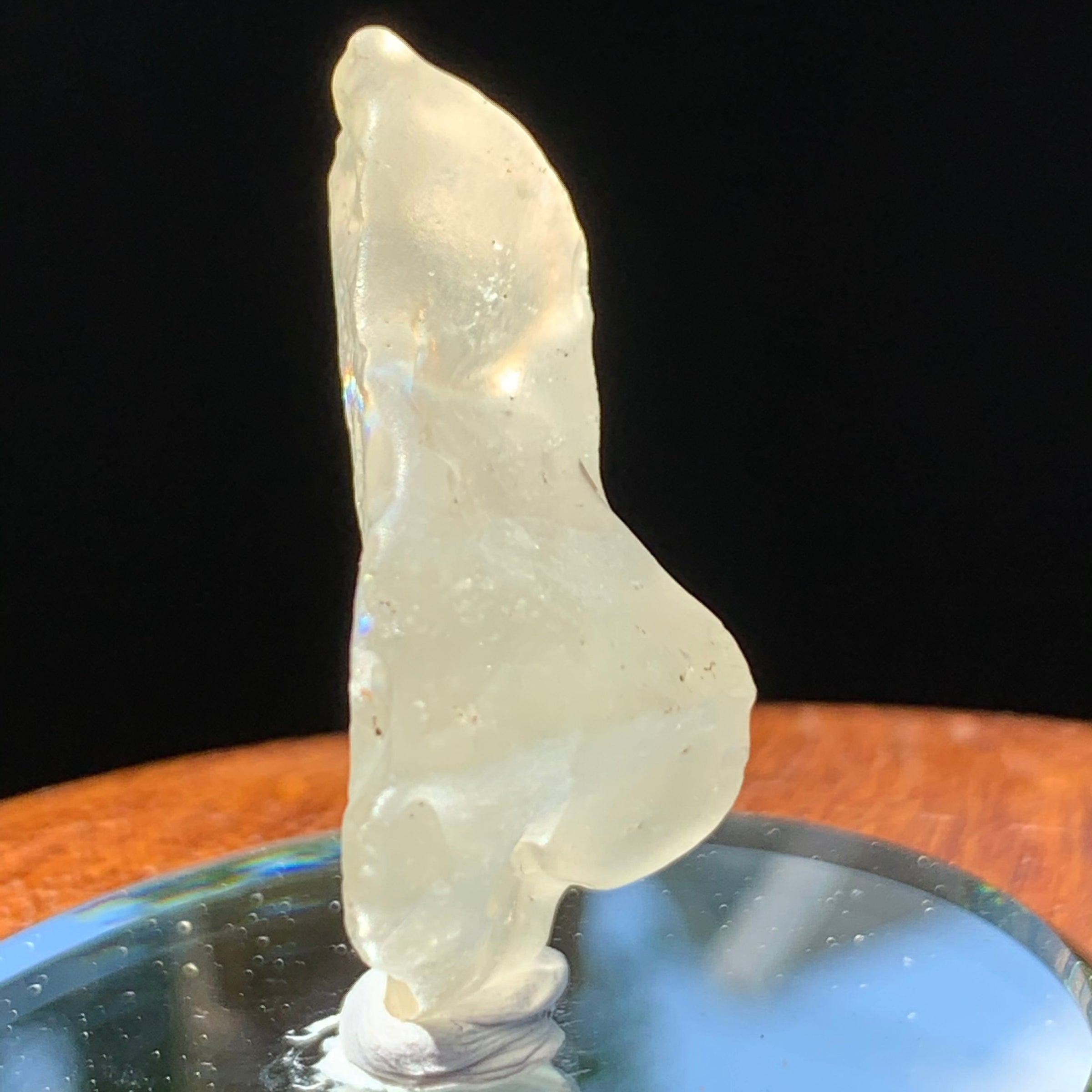 sun shines on the libyan desert glass on display