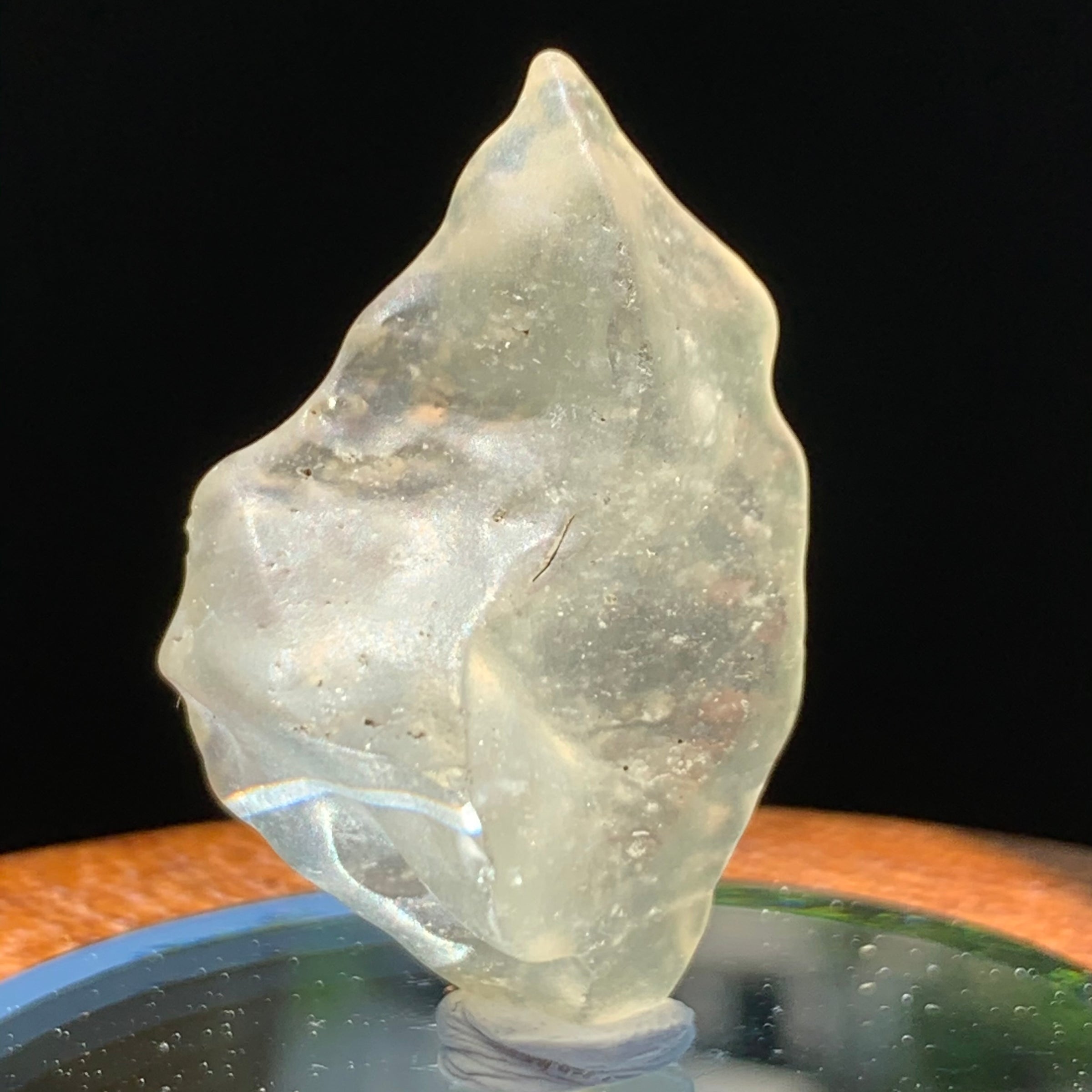 sun shines on the libyan desert glass on display