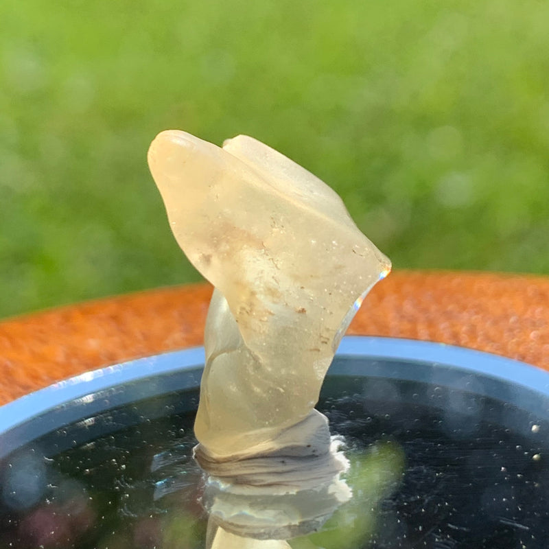 sun shines on the libyan desert glass on display