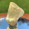 light shines through the libyan desert glass on display