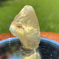 light shines through the libyan desert glass on display