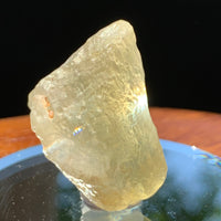 light reflects off the libyan desert glass on display