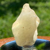 light shines through the libyan desert glass on display