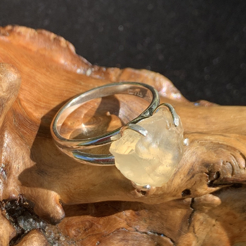 Libyan Desert Glass Ring Size 7-Moldavite Life
