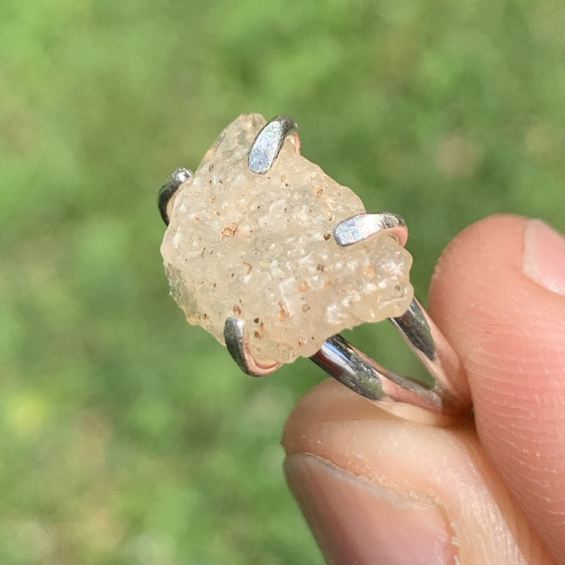 Libyan Desert Glass Ring Size 7-Moldavite Life