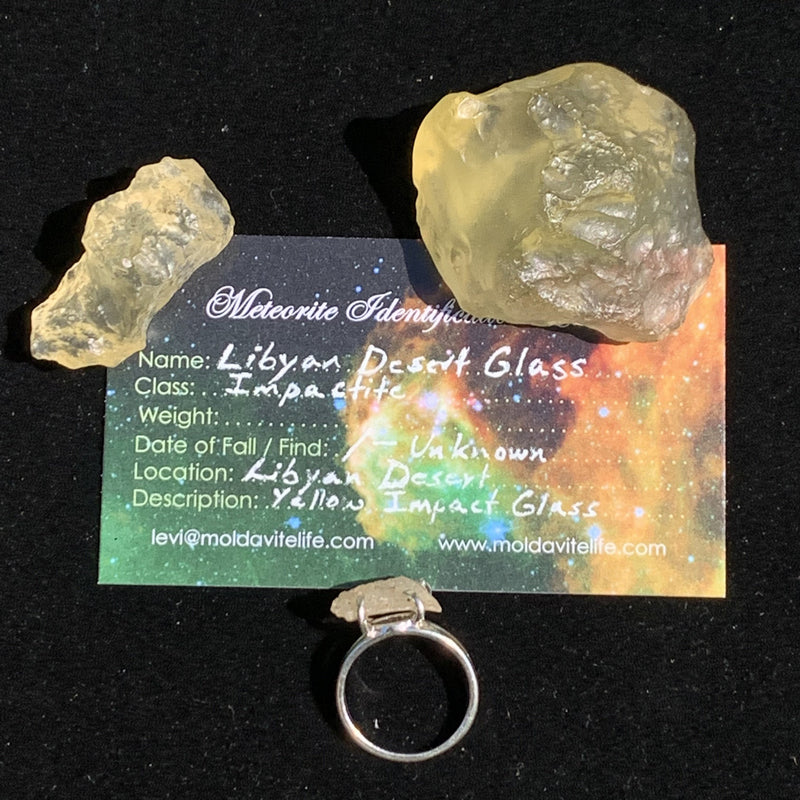 Libyan Desert Glass Ring Size 7-Moldavite Life