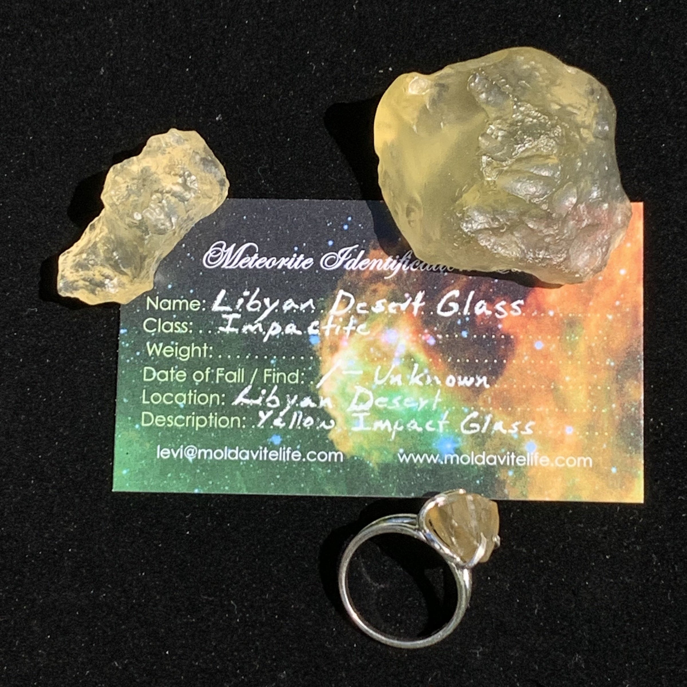 Libyan Desert Glass Ring Size 9-Moldavite Life