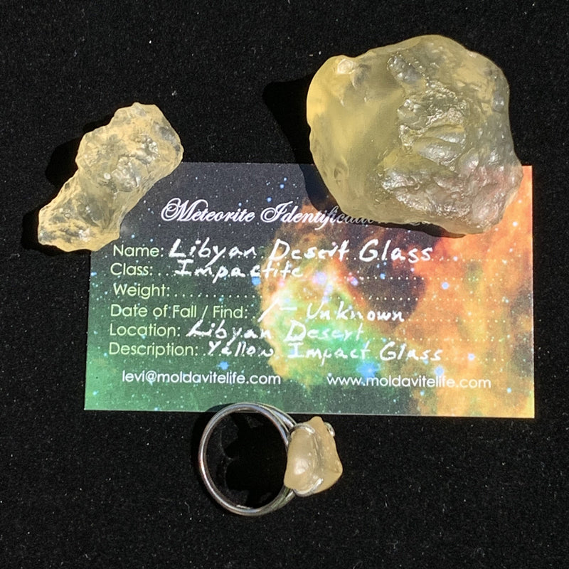Libyan Desert Glass Ring Size 9-Moldavite Life