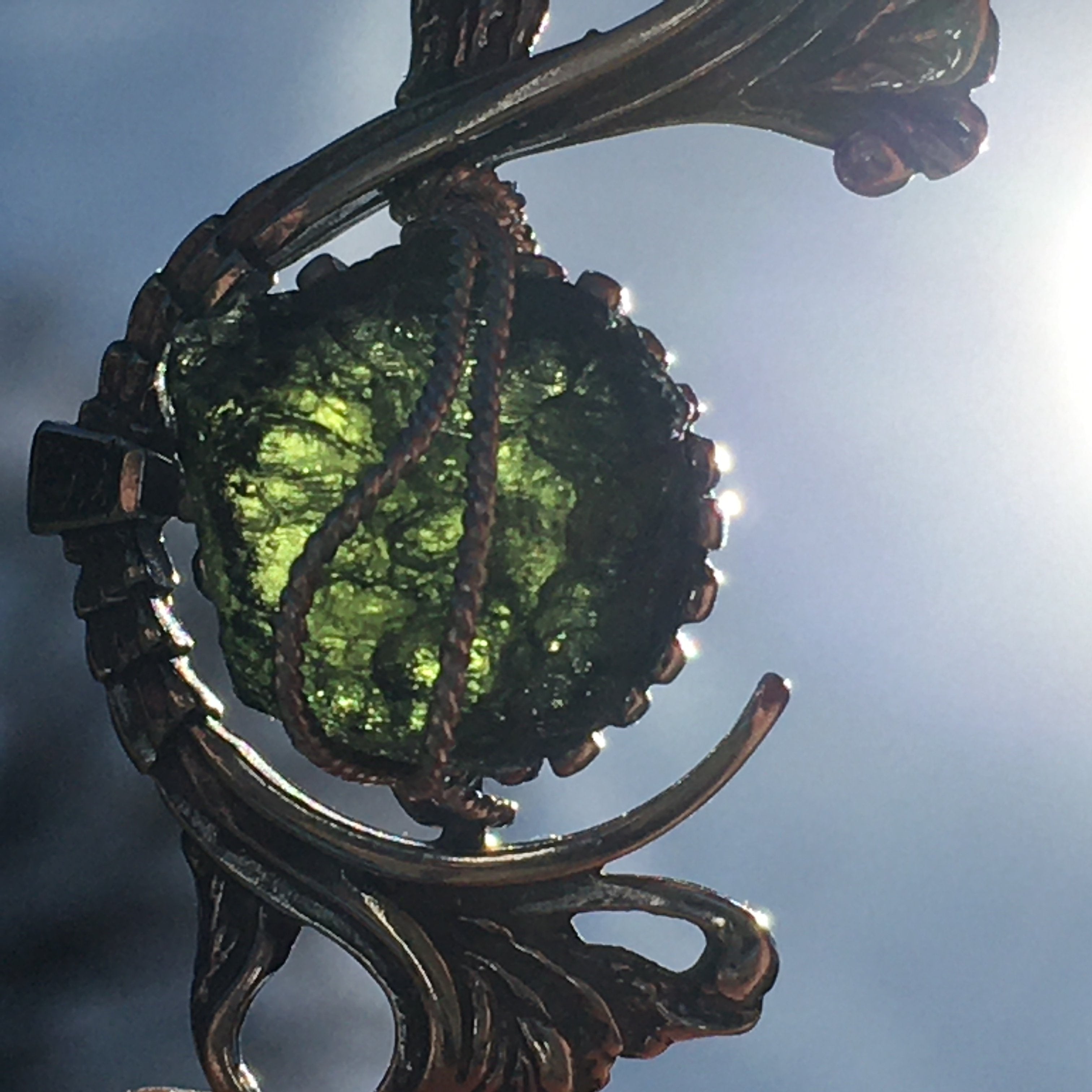 Mens clearance moldavite necklace