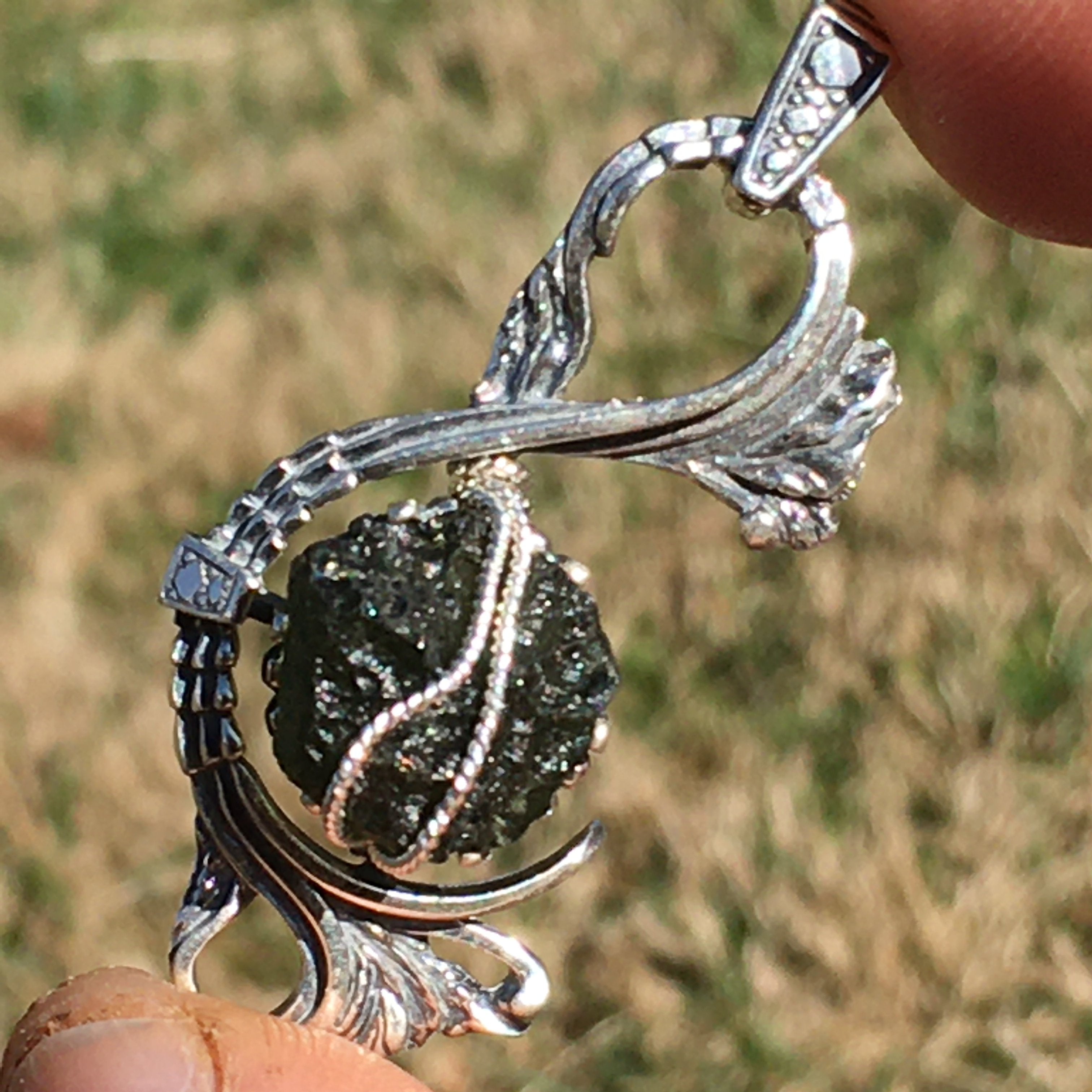 Moldavite shop necklace mens