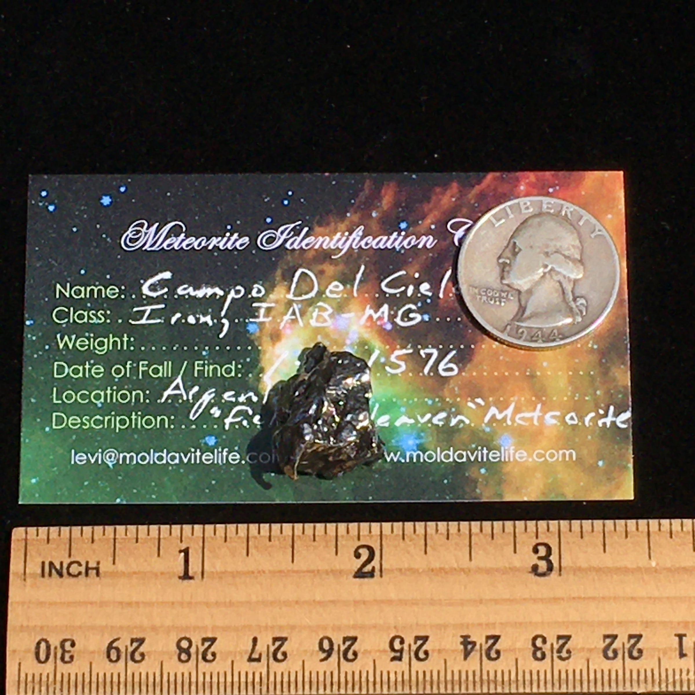 Meteorite Campo Del Cielo "Field of Heaven" 10.2 grams-Moldavite Life
