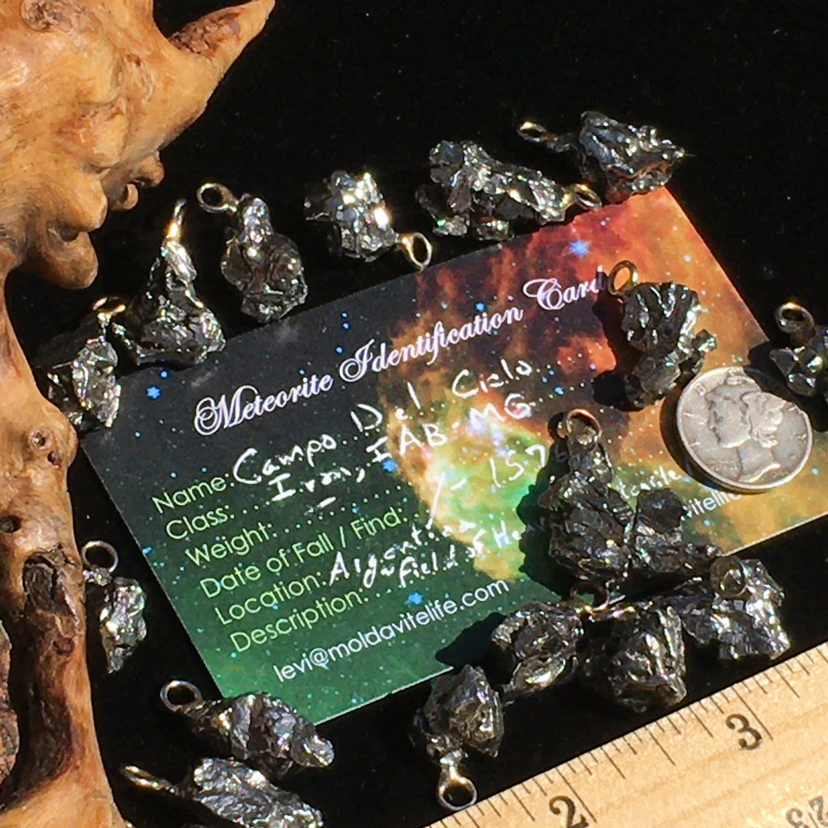 Meteorite Pendant Campo Del Cielo "Field of Heaven"-Moldavite Life