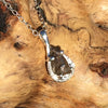 Meteorite Pendant Necklace Silver "Field of Heaven"-Moldavite Life