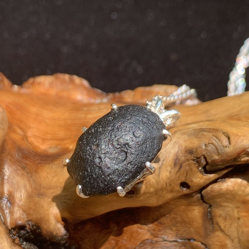 Australite & Moldavite Pendant Silver AUPM2-Moldavite Life