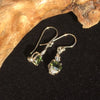 Moldavite Dangle Drop Earrings Sterling Silver-Moldavite Life