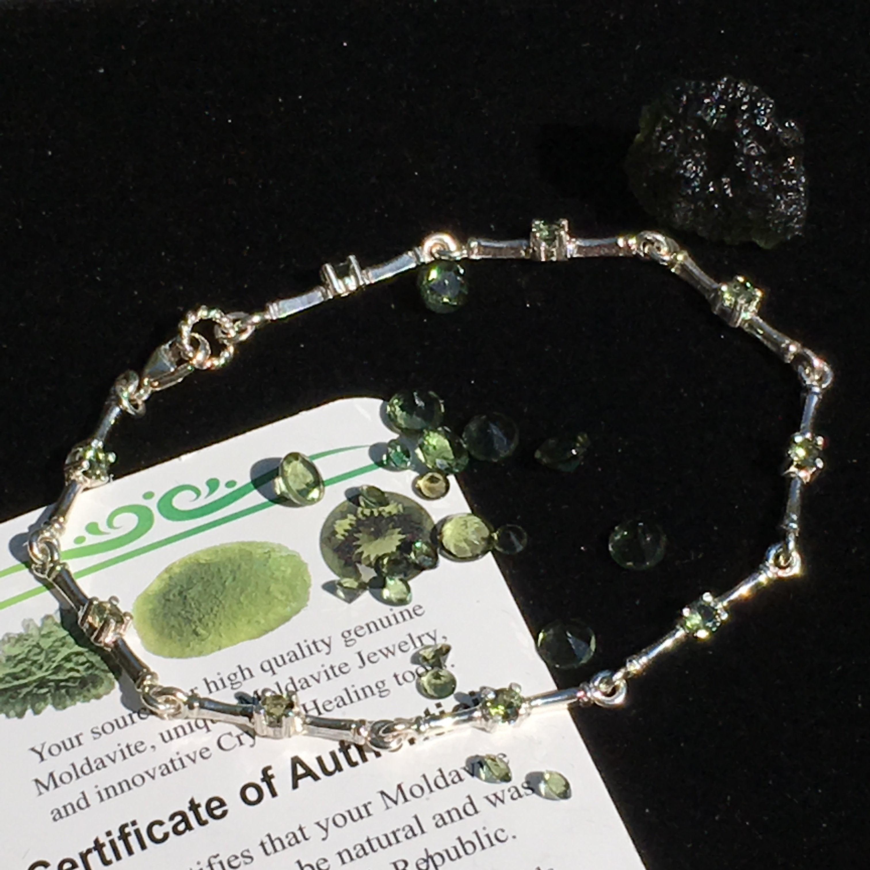 Genuine moldavite store bracelet