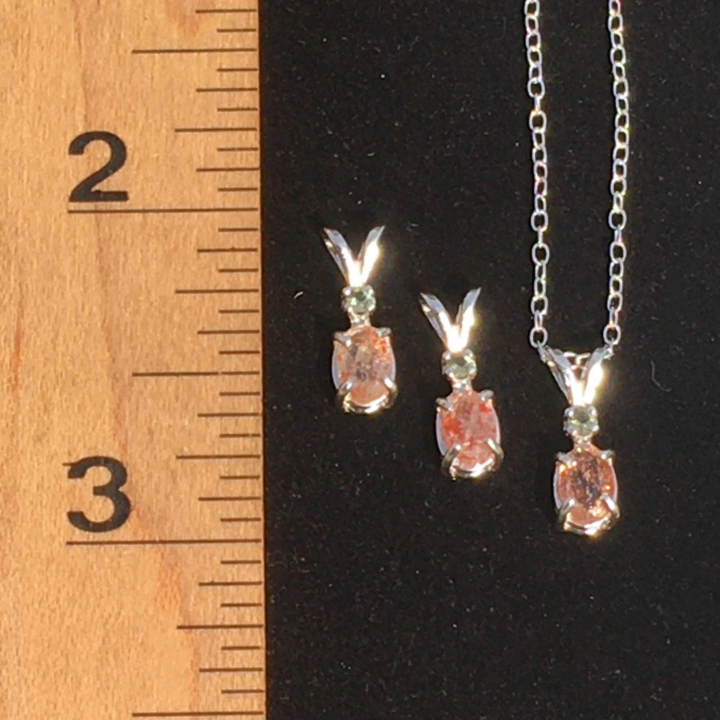 Moldavite Faceted Sunstone Silver Necklace Genuine Certified-Moldavite Life