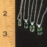 Moldavite Gem Pendant Necklace Sterling Silver-Moldavite Life