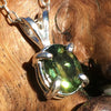 Moldavite Gem Pendant Necklace Sterling Silver-Moldavite Life