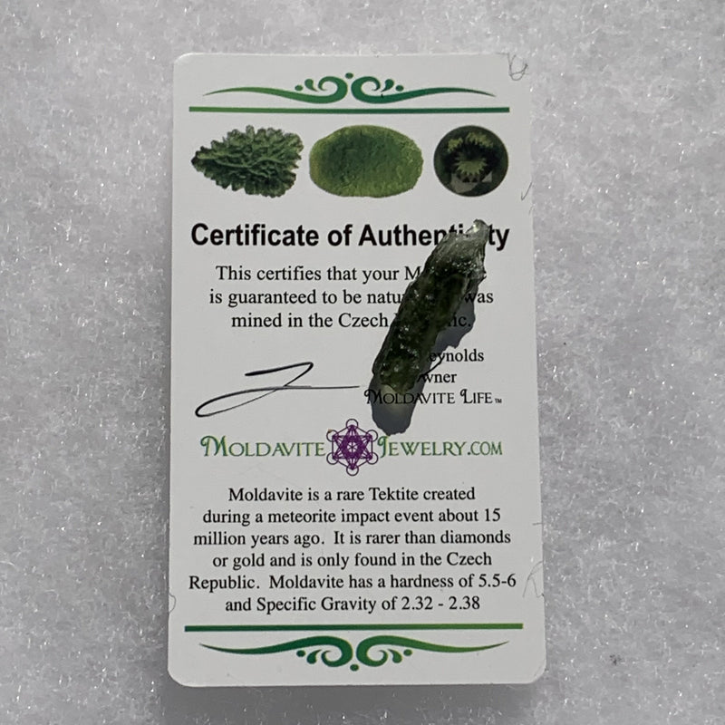 Moldavite Genuine Certified 1 gram