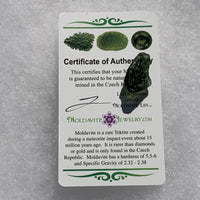 Moldavite Genuine Certified 2.1 grams