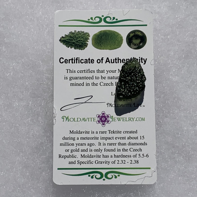 Moldavite Genuine Certified 2.4 grams