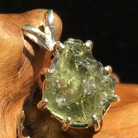 Moldavite Herkimer Diamond Basket Pendant Silver-Moldavite Life