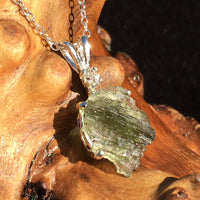 Moldavite Herkimer Diamond Necklace Silver-Moldavite Life