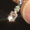 Moldavite Herkimer Diamond Silver Necklace Genuine Certified-Moldavite Life