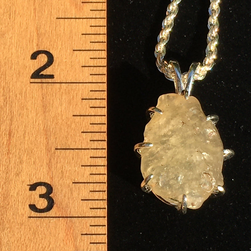 Moldavite & Libyan Gold Tektite Necklace Silver Sterling-Moldavite Life