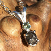 Moldavite Meteorite Necklace Silver "Field of Heaven"-Moldavite Life
