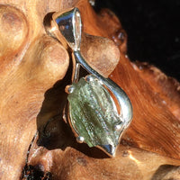 Moldavite Pendant Silver Sterling Natural-Moldavite Life