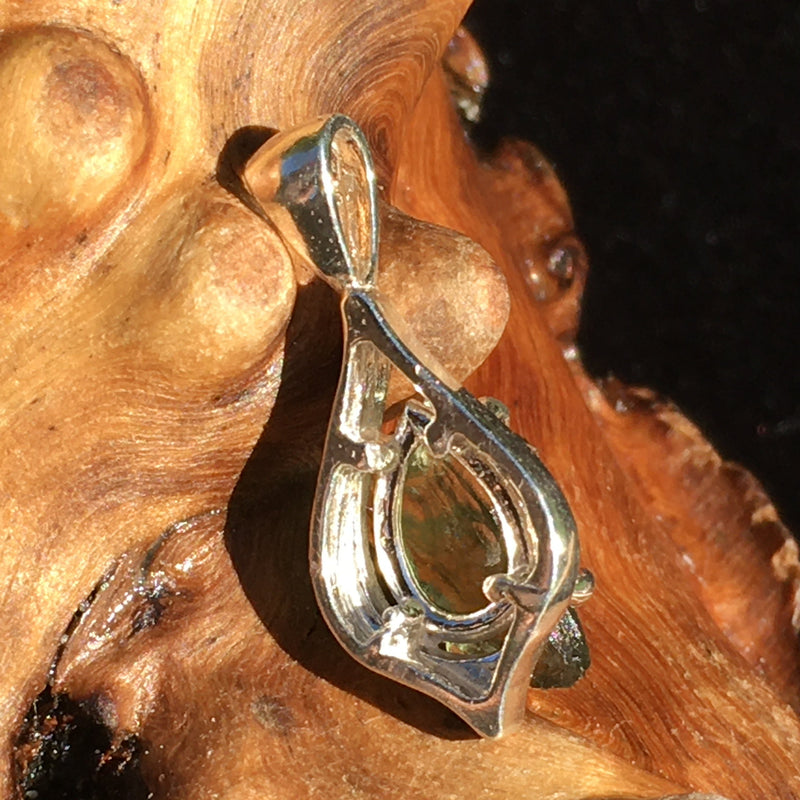 Moldavite Pendant Silver Sterling Natural-Moldavite Life