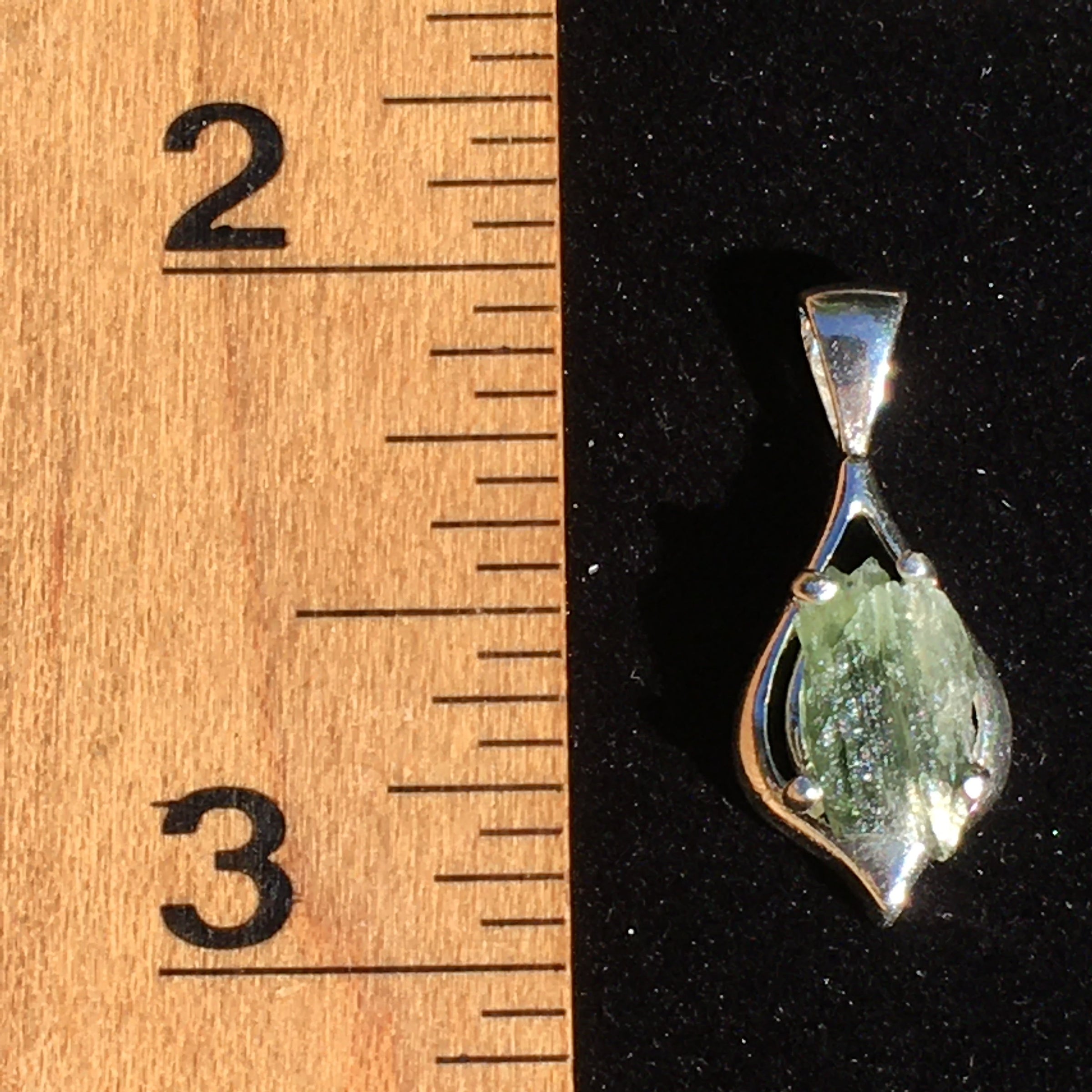 Moldavite Pendant Silver Sterling Natural-Moldavite Life