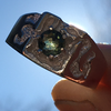 Labyrinth Moldavite Ring Large Faceted Sterling Silver