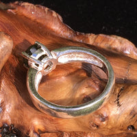 Moldavite Ring Sterling Silver Faceted 6mm Gem-Moldavite Life
