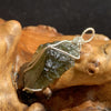 Moldavite Sterling Silver Wire Wrapped Pendant 1831-Moldavite Life