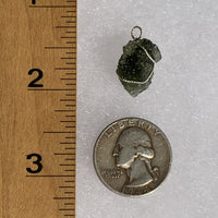 Moldavite Sterling Silver Wire Wrapped Pendant 1838-Moldavite Life