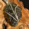 Moldavite Sterling Silver Wire Wrapped Pendant 1846-Moldavite Life