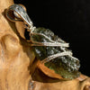 Moldavite Sterling Silver Wire Wrapped Pendant 1847-Moldavite Life