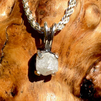 Natural Phenacite Crystal Pendant Silver-Moldavite Life
